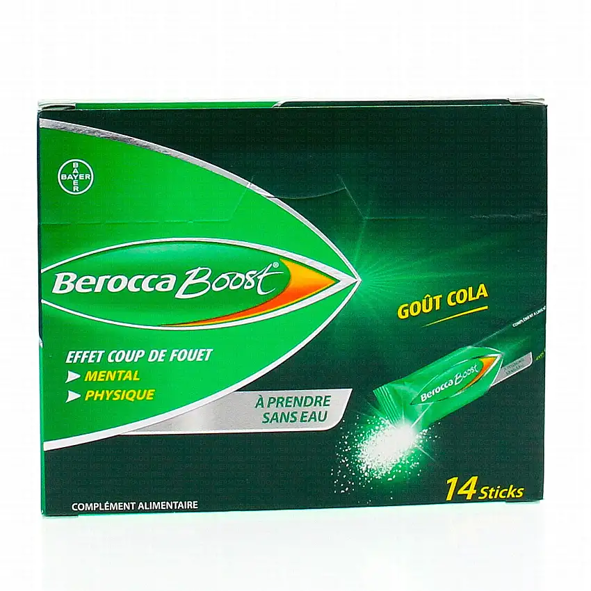 BEROCCA Boost - absorption rapide boite de 14 sticks gout cola