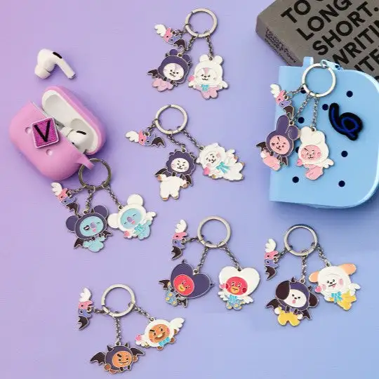 BT21 Angel & Villain Metal Key Ring - #Tata