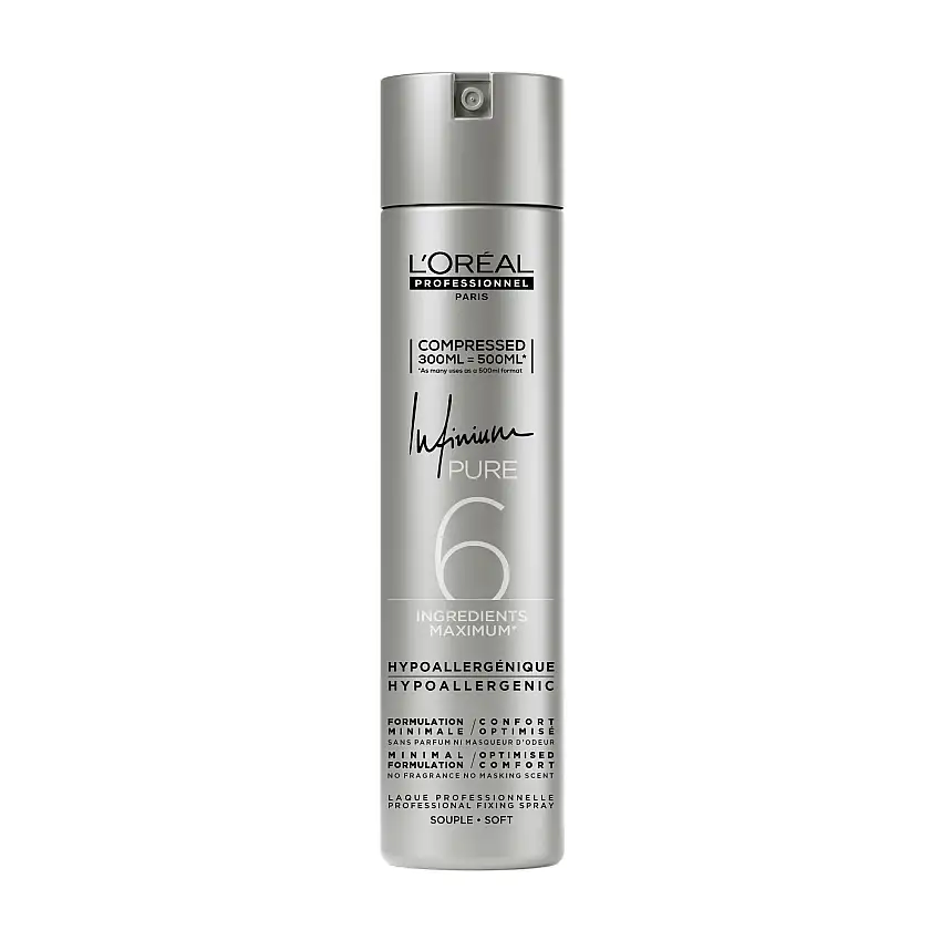 Tecni.art - Infinium Pure - Souple Laque fixation souple et légère pour une brillance et un maintien naturel 300 ml