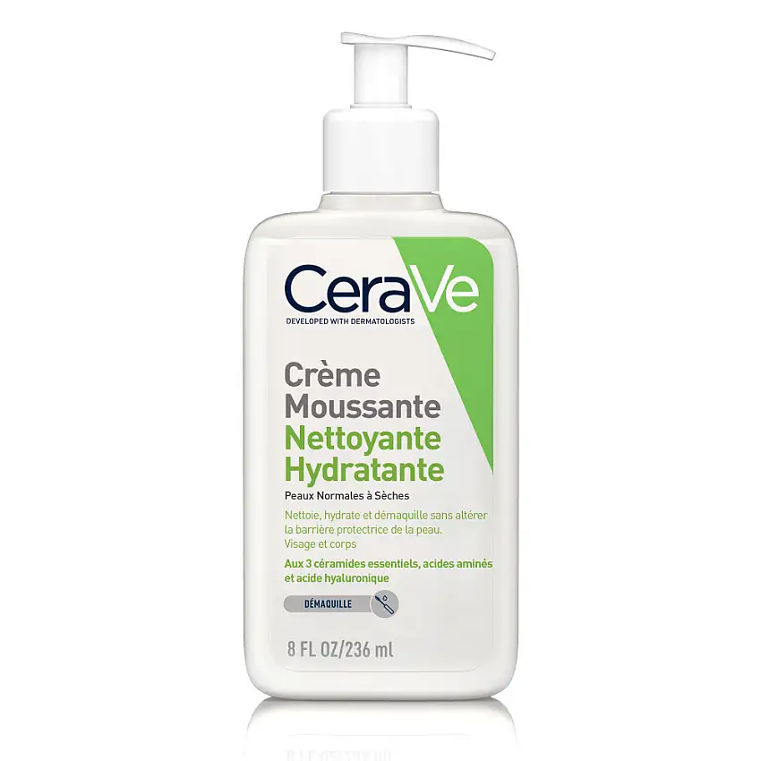 Crème Moussante Nettoyante, Hydratante 236 ml