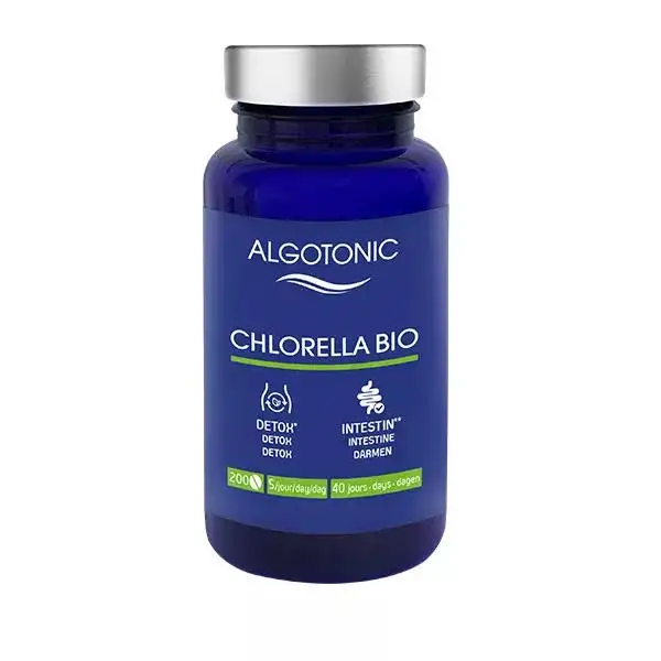 Algotonic Microalgue Chlorella Bio - Détox - Digestion Amélioré - 200 comprimés