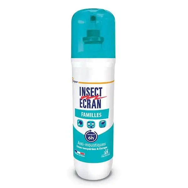 Insect Ecran Anti-moustiques Spray répulsif peau Familles 100 ml