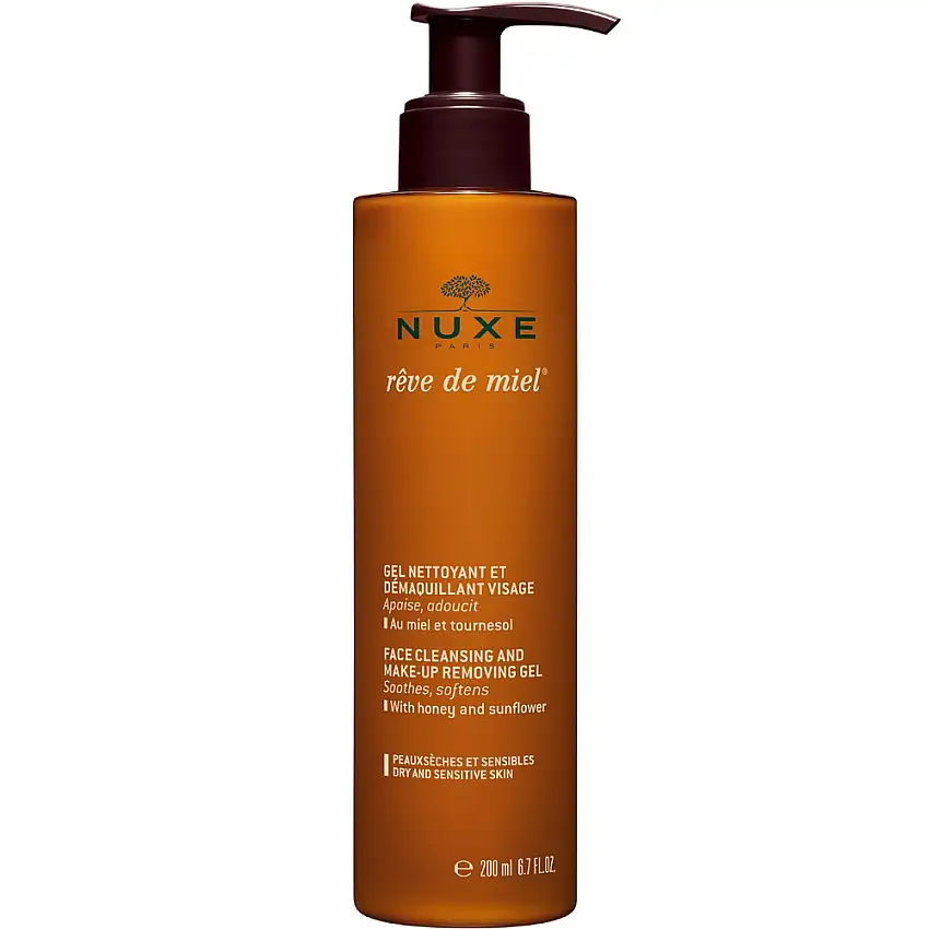 Rêve de miel® Gel nettoyant et démaquillant visage - Peaux sèches et sensibles -200ml