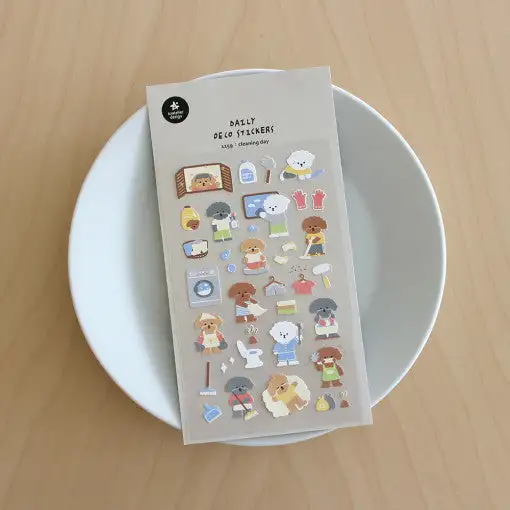 SUATELIER Cleaning Day Stickers