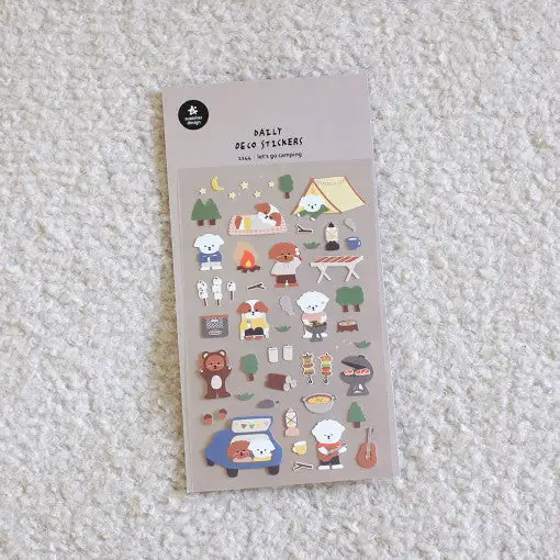 SUATELIER Let's Go Camping Stickers