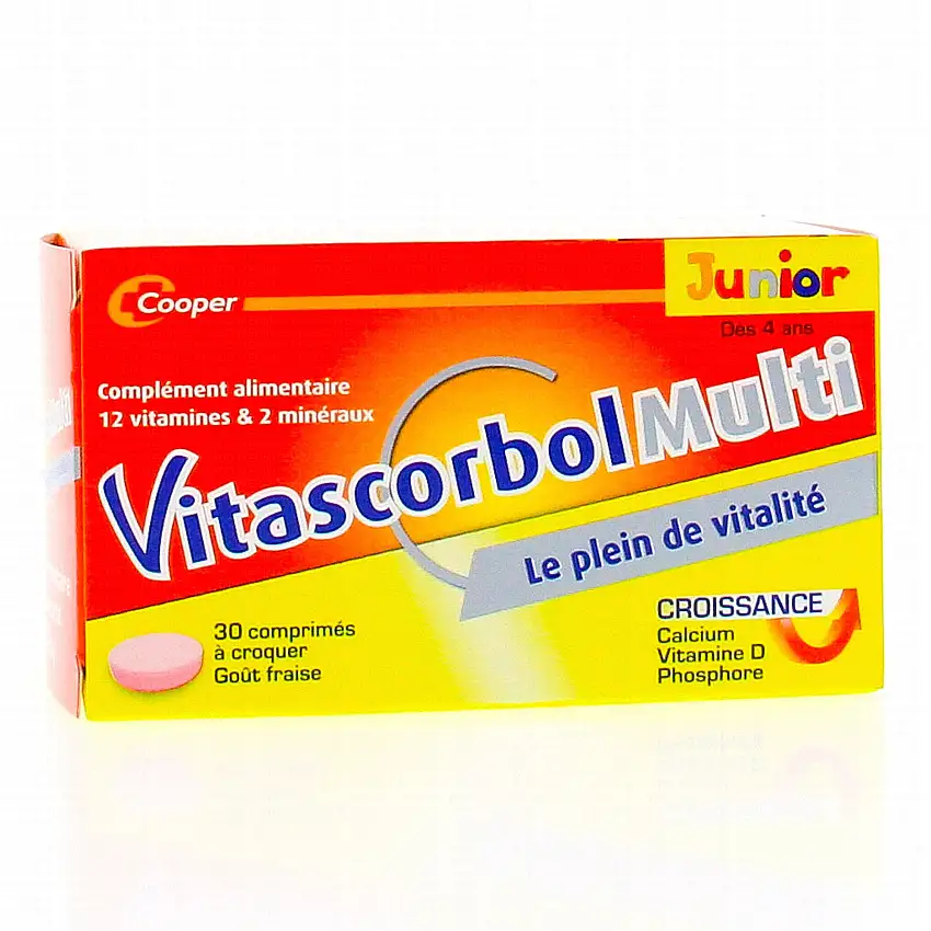 VITASCORBOL Multi junior croissance boîte de 30 comprimés à croquer