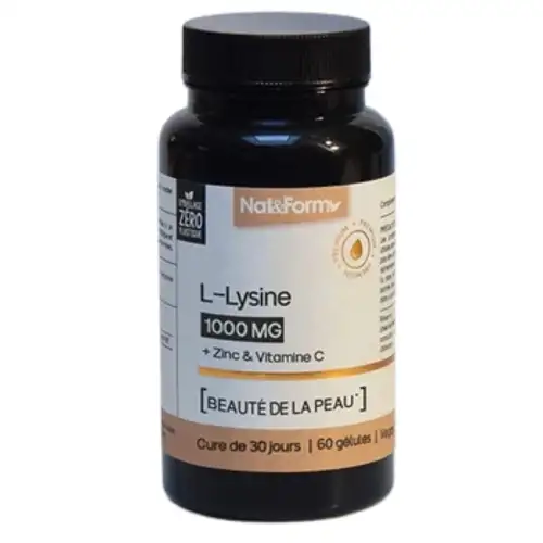 Nat & Form - L-Lysine 1000mg - 60 gélules