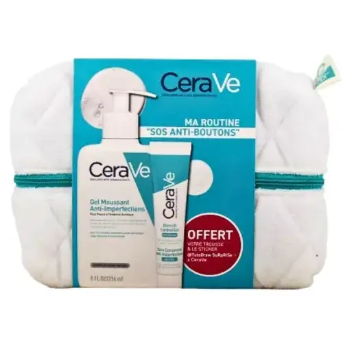 CERAVE - Duo Gel Moussant + Soin Concentré Anti-Imperfections - Routine Peau Nette