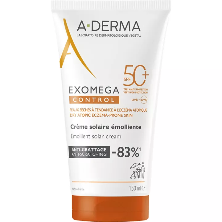 A-Derma Exomega Crème Solaire Émolliente SFP50+ 150 ml