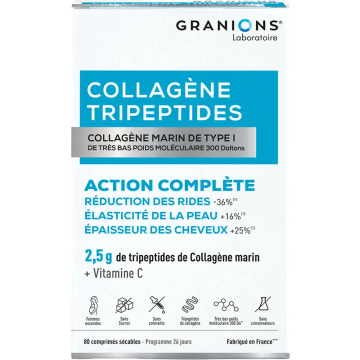 Collagène Tripeptides 2,5g Action Complète Granions 80 comprimés