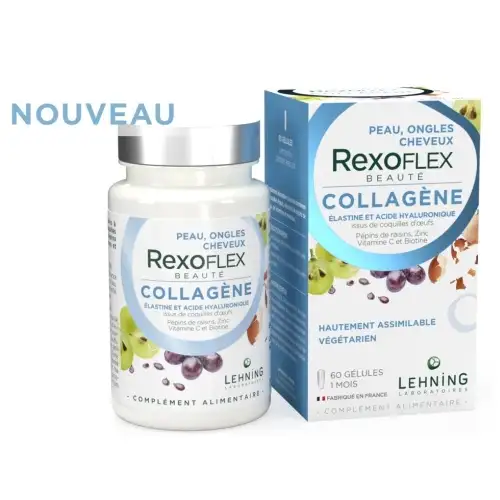 REXOFLEX  -Beauté  Collagène - peau, ongles, cheveux  - 60 gélules