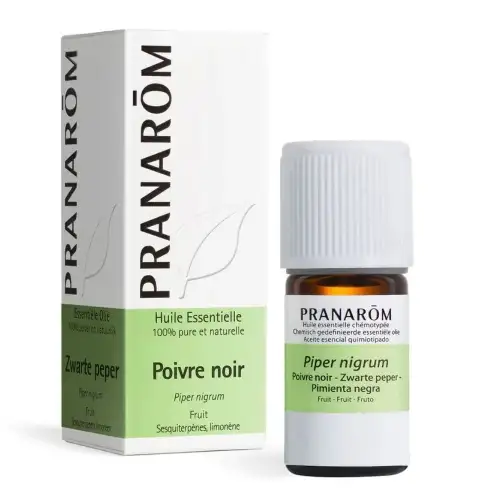 POIVRE NOIR - Pranarom Huile Essentielle de Poivre Noir - Flacon 5ml