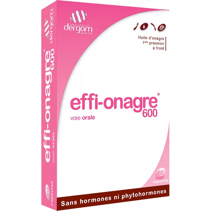Effi-Onagre 600 Onagre pharmaceutique pure 60 capsules Dergam