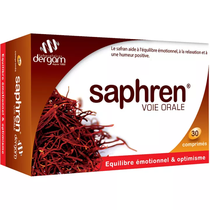 Saphren Déprime équilibre émotionnel 30 comprimés Dergam