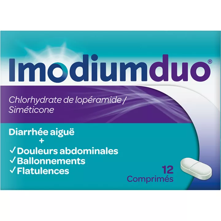 ImodiumDuo Diarrhée Aiguë 12 comprimés