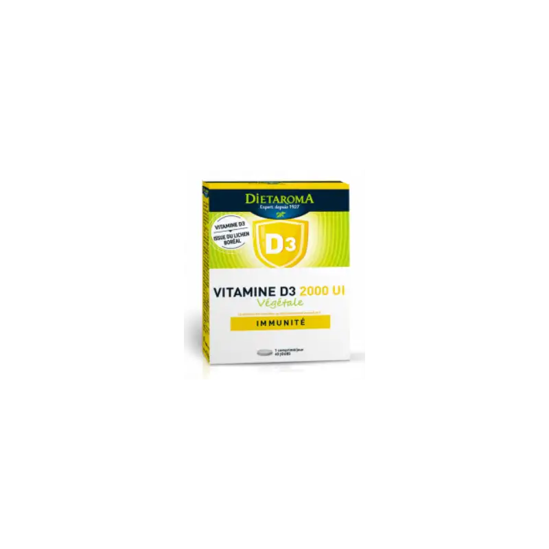 DIETAROMA VITAMINE D3 Végétale 2000UI | 40 comprimés