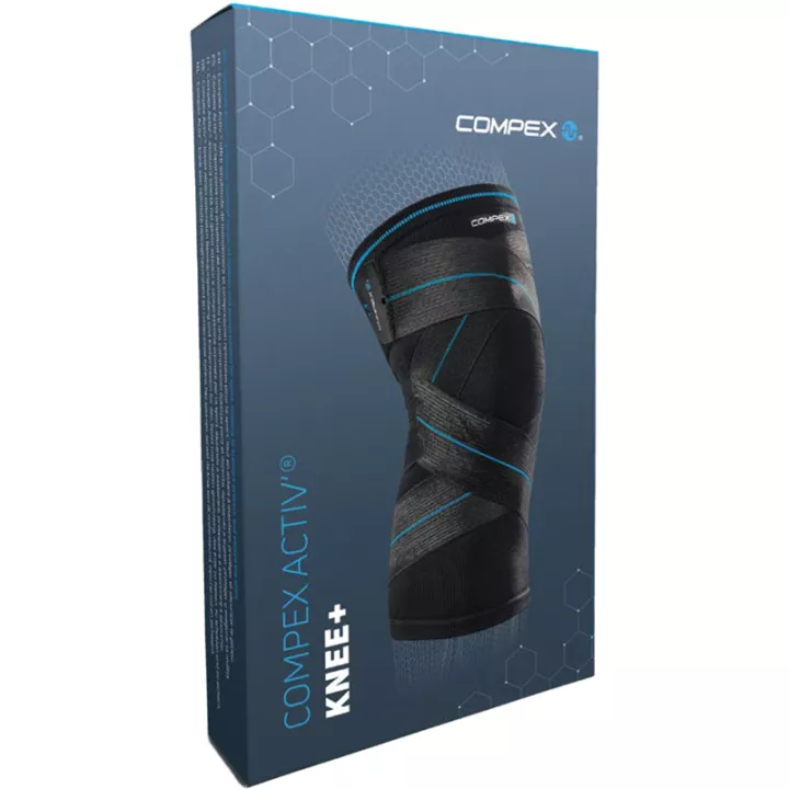 Compex-Activ-Knee+ Genouillère Compressive avec Sangles Croisées