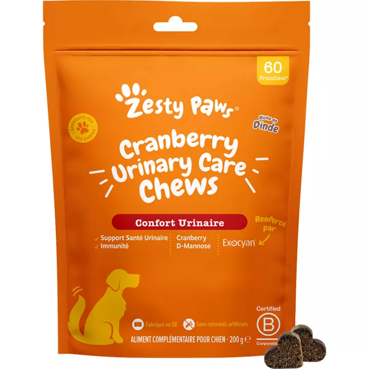 Zesty Paws Confort Urinaire Chien 60 friandises