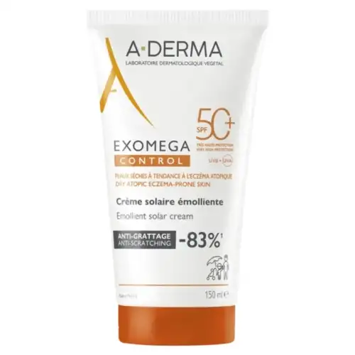 A DERMA- Exomega Crème Solaire Emolliente SPF50+ - 150 ml
