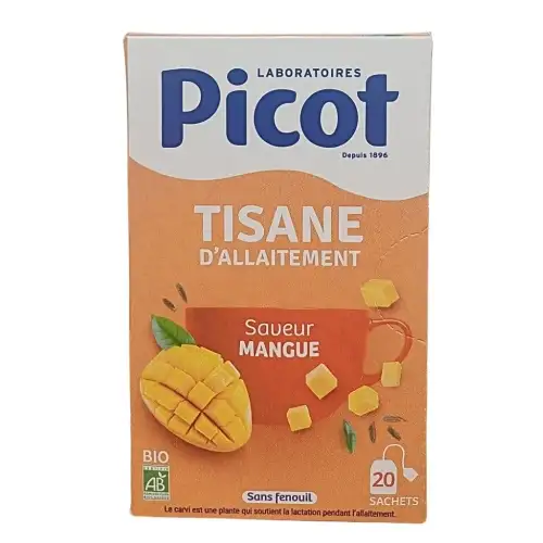 PICOT - Tisane d'allaitement mangue - sans fenouil - 20 sachets
