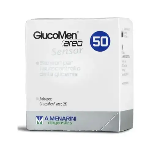 A. Menarini Diagnostics Bandelettes de capteur GlucoMen Areo pour la mesure de la glycémie 50 pièces