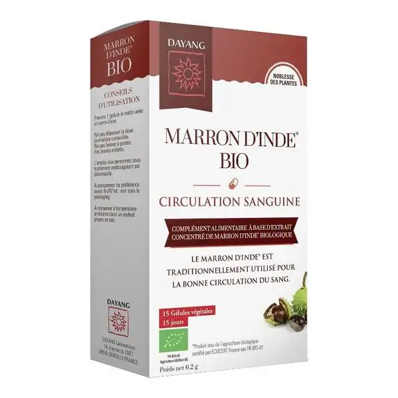 Dayang marron d'inde bio 15 gélules végétales