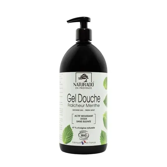 Naturado Gel Douche Fraîcheur menthe bio 1 Litre