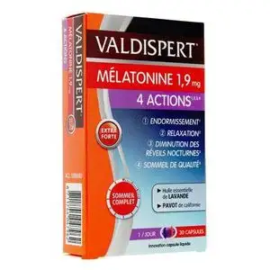 Valdispert Mélatonine 4 actions 1,9 mg 30 capsules