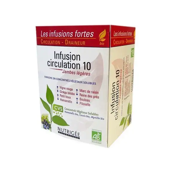 Nutrigée Infusion Circulation 10 Plantes 30 sachets