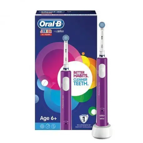 Oral-B Junior +6 ans Violette Brosse À Dents Électrique