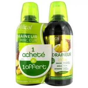 Milical Draineur Ultra Solution buvable ananas 2X 500ml