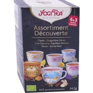 Yogi Tea assortiment découverte bio 6 X 3 sachets