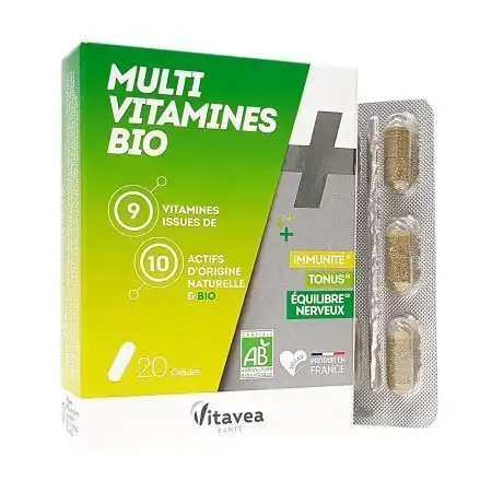 Vitavea Multi Vitamines Bio+ 20 Gélules