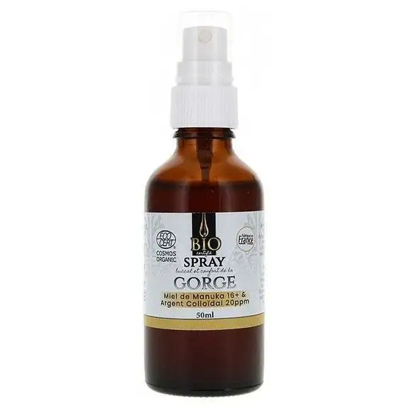 Dr. Theiss Spray Gorge Miel de Manuka + Argent Colloïdal Bio 50 ml