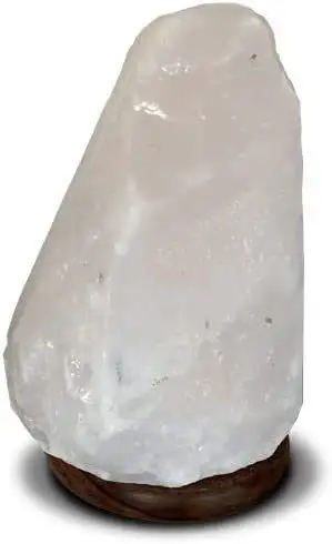 Lampe en Cristal de Sel Halith, 4/7Kg, Blanc