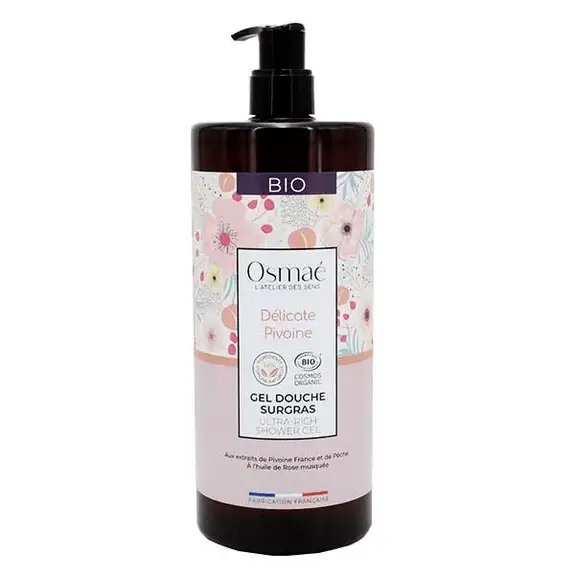Osmaé Gel Douche Surgras Délicate Pivoine Bio 1 litre