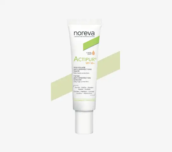 Noreva Actipur Soin solaire anti-imperfections teinté SPF50+ Teinte claire
