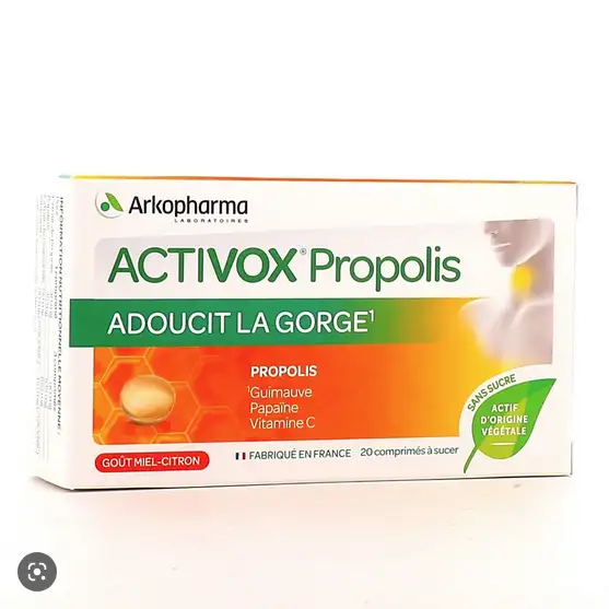 Activox Propolis miel citron 20 comprimés