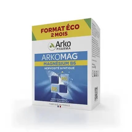 Arkopharma Arkomag Magnésium B6 Nervosité et Fatigue 120 Gélules