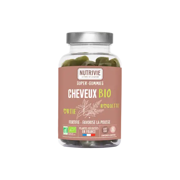 Nutrivie Super-Gummies cheveux bio par 60
