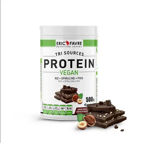 Eric Favre Protéines Vegan chocolat/noisettes 500g
