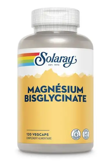 Solaray Bisglycinate de Magnésium 120 Gélules Végétales