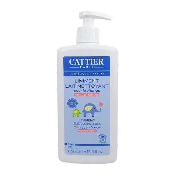 Cattier bébé Liniment lait nettoyant bio 500ml