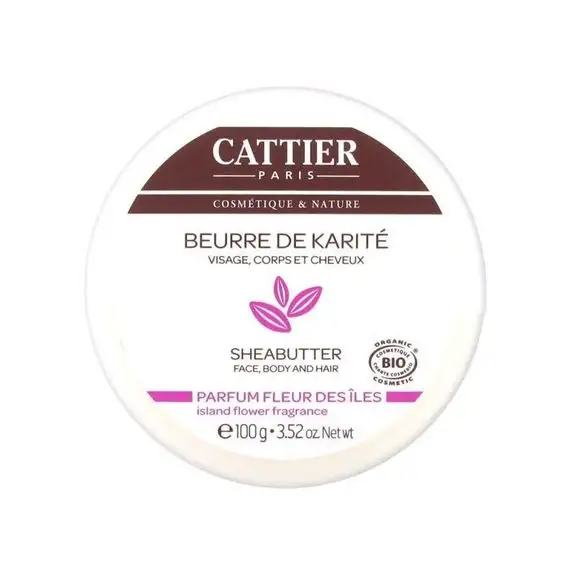 Cattier beurre de karite bio fleurs des iles 100gr