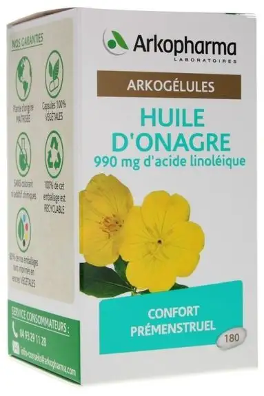 Arkopharma Arkogélules Huile d'Onagre 180 Gélules