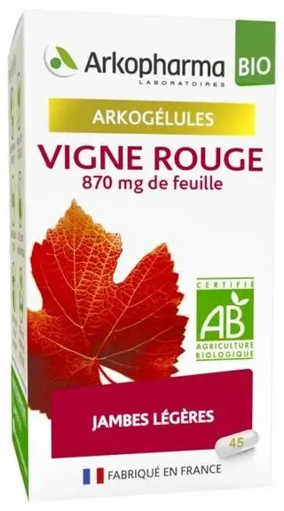 Arkopharma Arkogélules Vigne Rouge Bio 45 Gélules