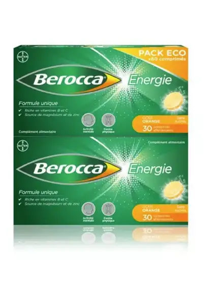 Berocca Énergie Goût Orange 60 Comprimés Effervescents