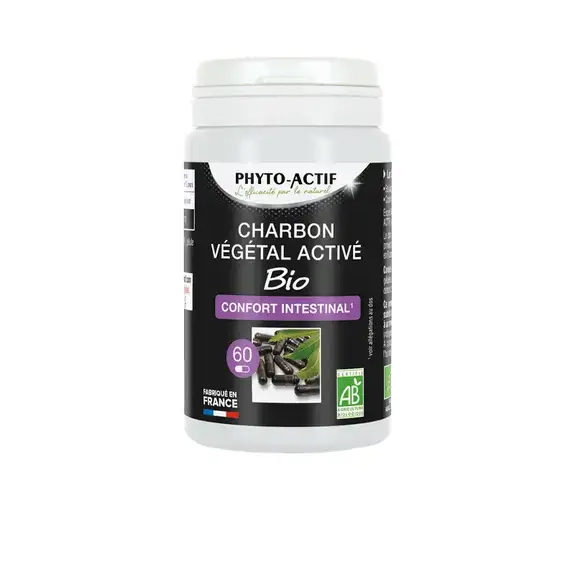 Phyto Acitf charbon végétales Bio 60 Gélules