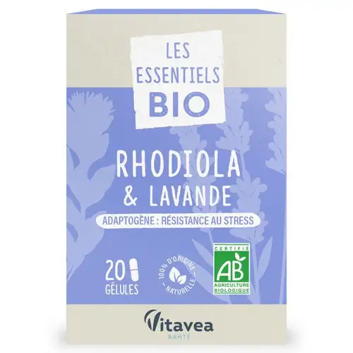 Nutrisanté Vitavéa Rhodiola & Lavande Bio 20 Gélules