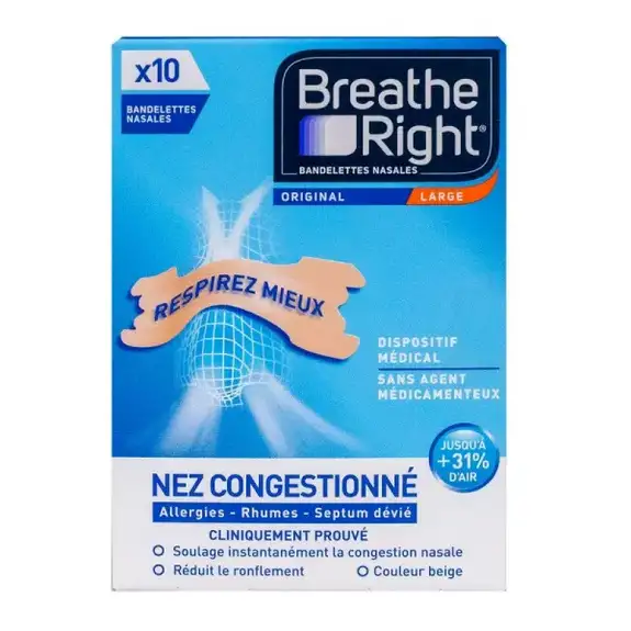 Prorhinel/ breathe right Original 10 Bandelettes